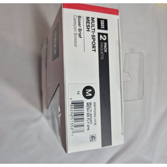 SAXX Men's Boxer Brief Size M Multi-Sport Mesh Slim Fit Stretch Gray Blue - Picture 3 of 6